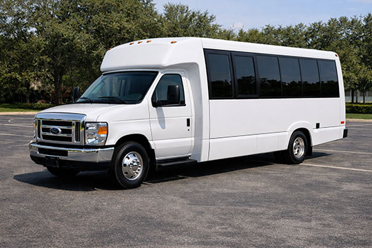18-passenger minibus available for charter in Bryan, TX